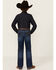 Image #3 - Wrangler Retro Boys' Troxler Dark Wash Relaxed Bootcut Stretch Denim Jeans , Blue, hi-res