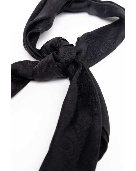 Image #2 - Cody James Men's Silk Jacquard Scarf , Black, hi-res