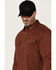 Image #2 - Hawx Men's All Out Solid Long Sleeve Pearl Snap Western Work Shirt , Mahogany, hi-res