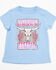 Image #1 - Shyanne Toddler Girls' Rodeo Soul Short Sleeve Graphic Tee, Blue, hi-res