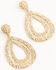 Image #1 - Shyanne Women's Rosa Lane Tear Drop Earrings, Gold, hi-res