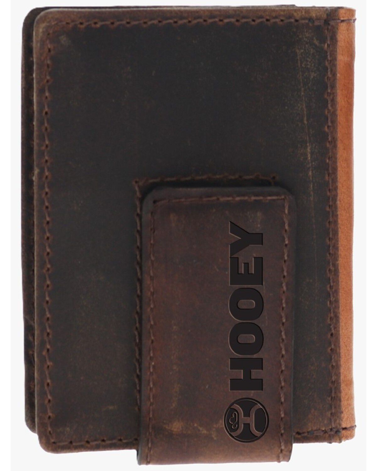 Image #2 - Hooey Men's Gambler Playing Card Embossed Bifold Money Clip, Brown, hi-res