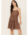 Image #1 - Cleo + Wolf Women's Beau Printed Mini Dress , Chocolate, hi-res