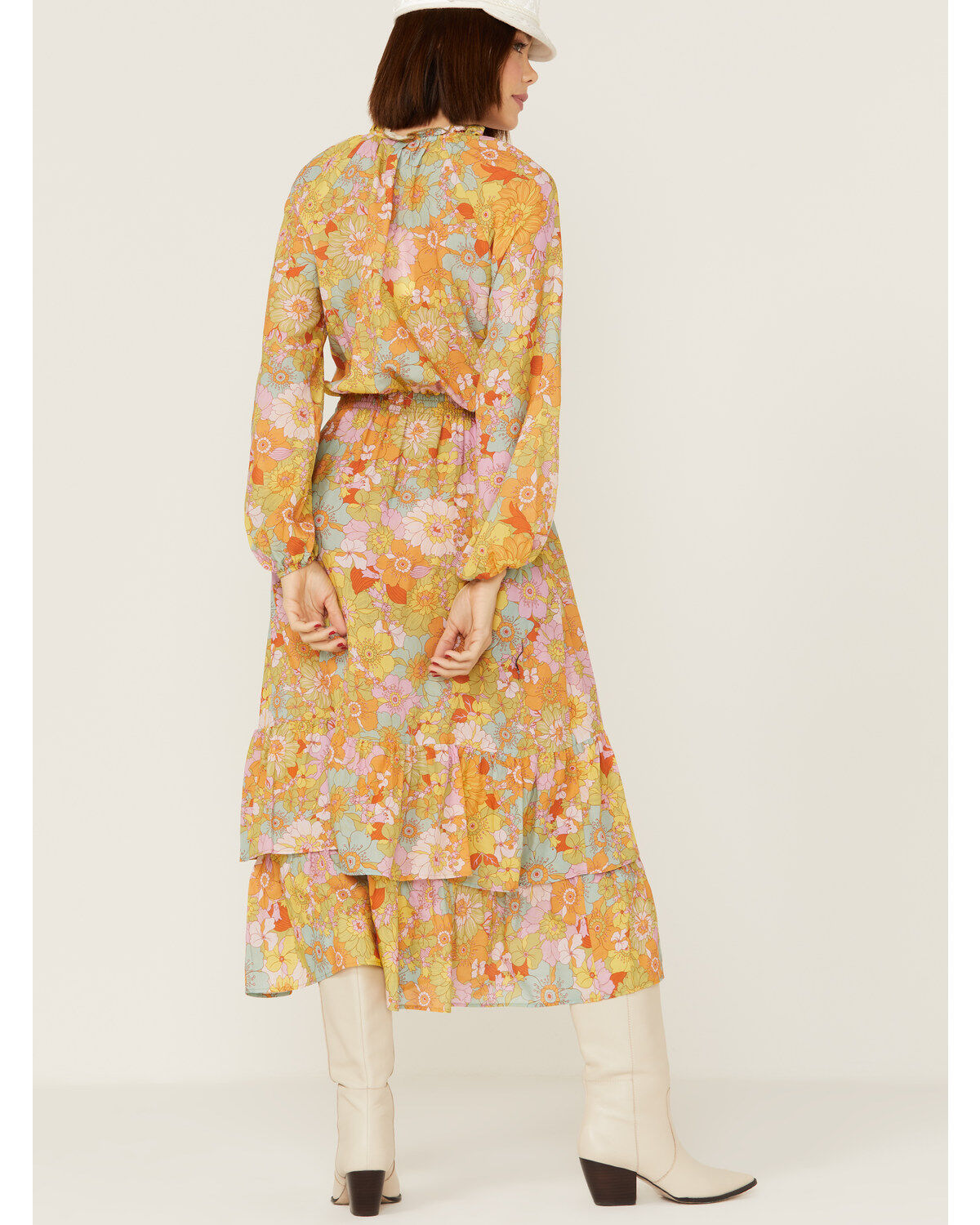 Image #4 - Show Me Your Mumu Women's Cait Groovy Blooms Midi Dress, Multi, hi-res