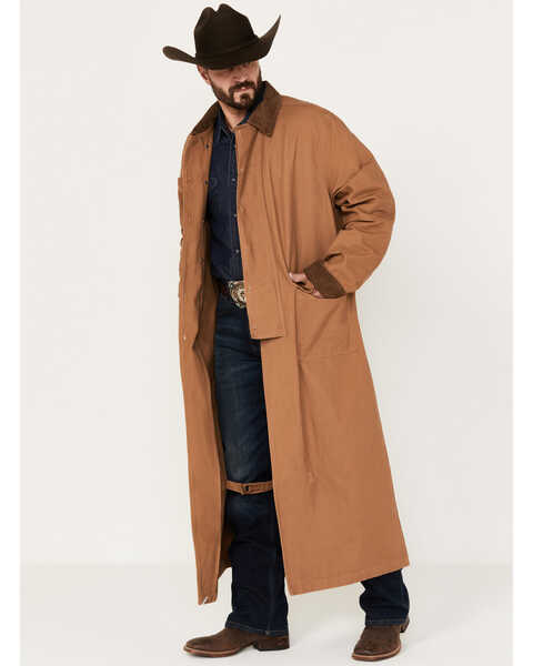 Image #2 - Scully Men's Authentic Canvas Duster, Brown, hi-res