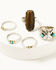 Image #1 - Shyanne Women's Americana Longhorn Ring Set - 5 Piece , Silver, hi-res