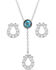 Image #1 - Montana Silversmiths Women's Infinite Luck Turquoise Stone Earring & Necklace Set - 2-Piece, Silver, hi-res