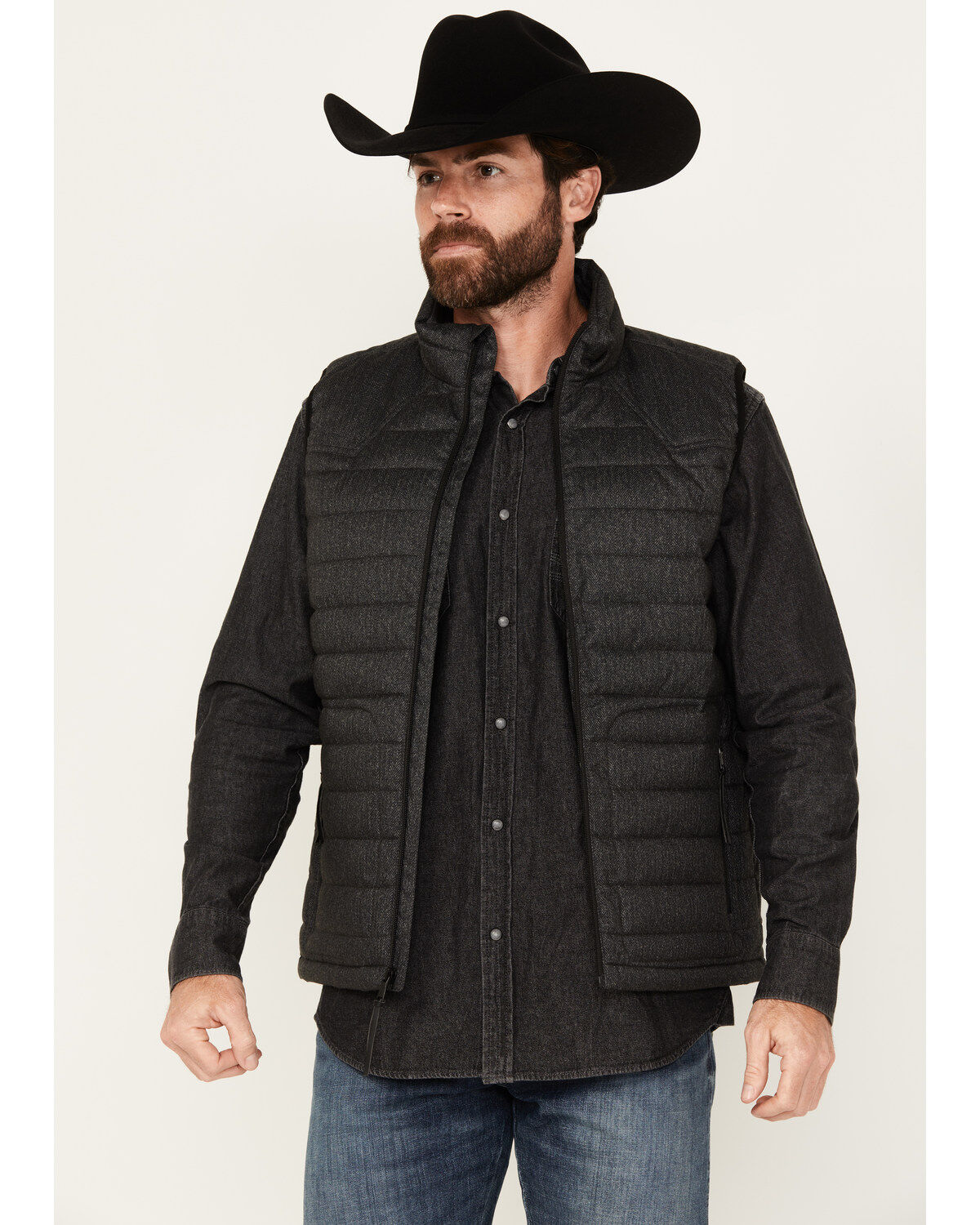 Image #1 - Moonshine Spirit&reg; Men's Puffer Zip Vest, Charcoal, hi-res