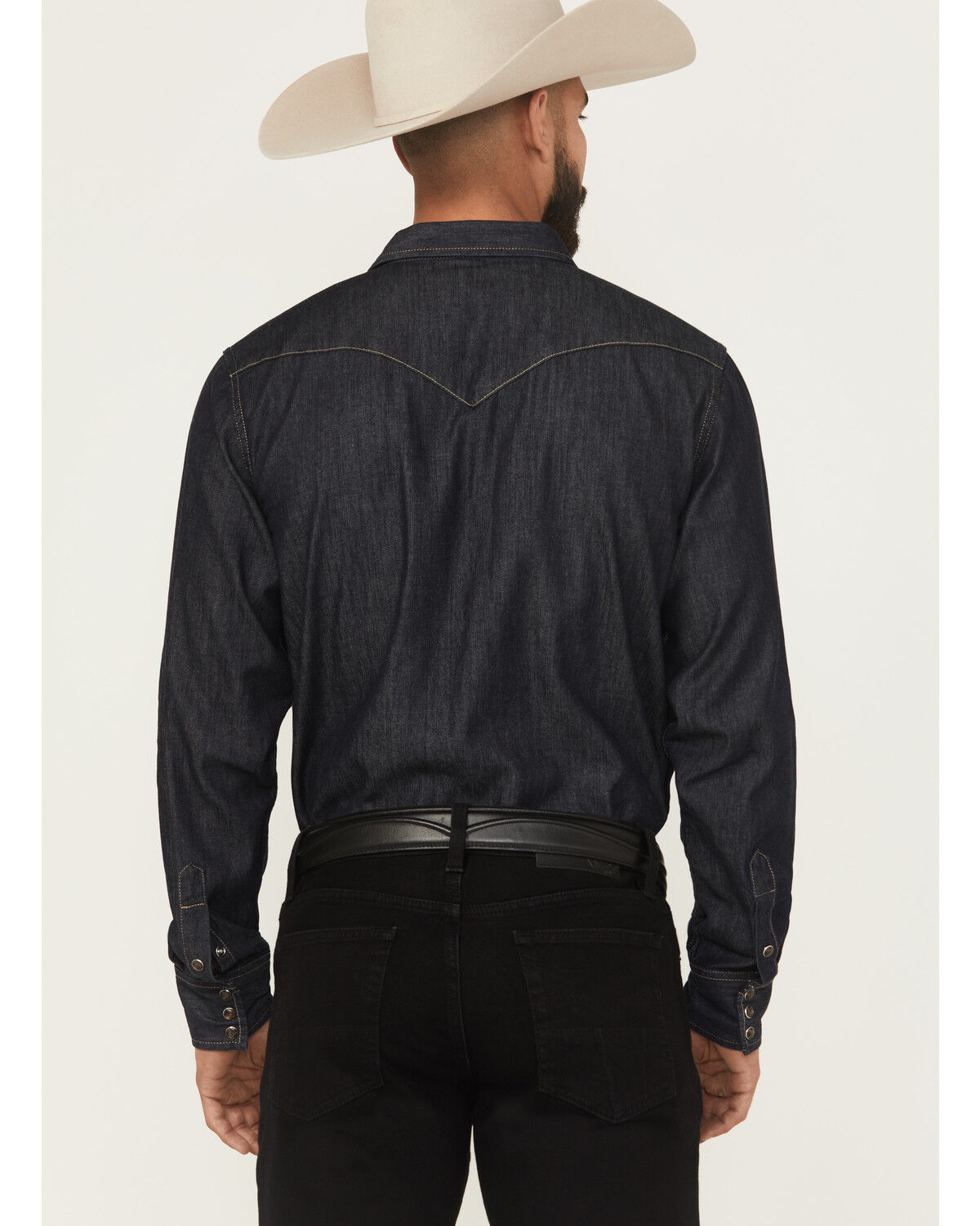 Image #4 - Cody James Black 1978&reg; Men's Long Sleeve Snap Denim Western Shirt, Black, hi-res