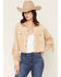 Image #1 - Shyanne Women's Sierra Faux Suede Trucker Jacket, Khaki, hi-res