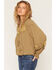 Image #2 - Miss Me Women's Bubble Hem Lace Trim Peasant Blouse, Green, hi-res