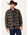 Image #1 - Dakota Grizzly Men's Wade Plaid Print Button-Down Zip Flannel Jacket, Charcoal, hi-res