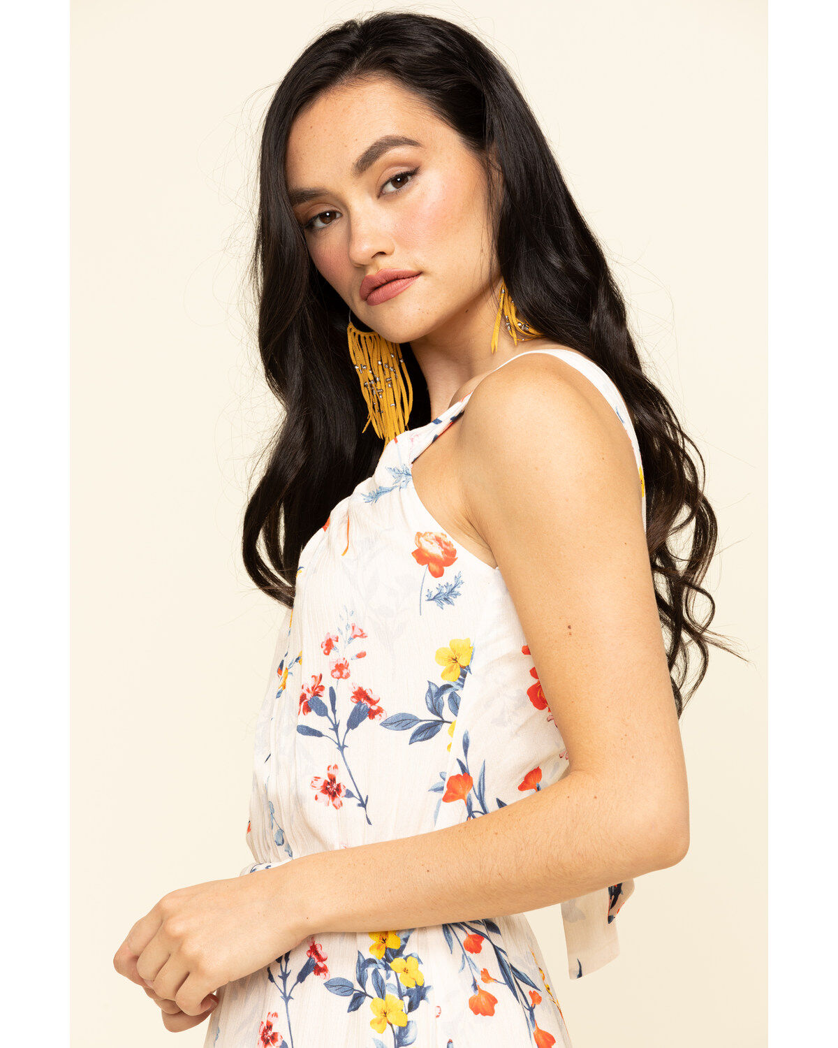 Image #5 - Miss Me Women's Floral Cutout Halter Mini Dress, , hi-res