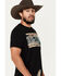 Image #2 - Rock & Roll Denim Men's Southwestern Print Scenic Short Sleeve Graphic T-Shirt, Black, hi-res