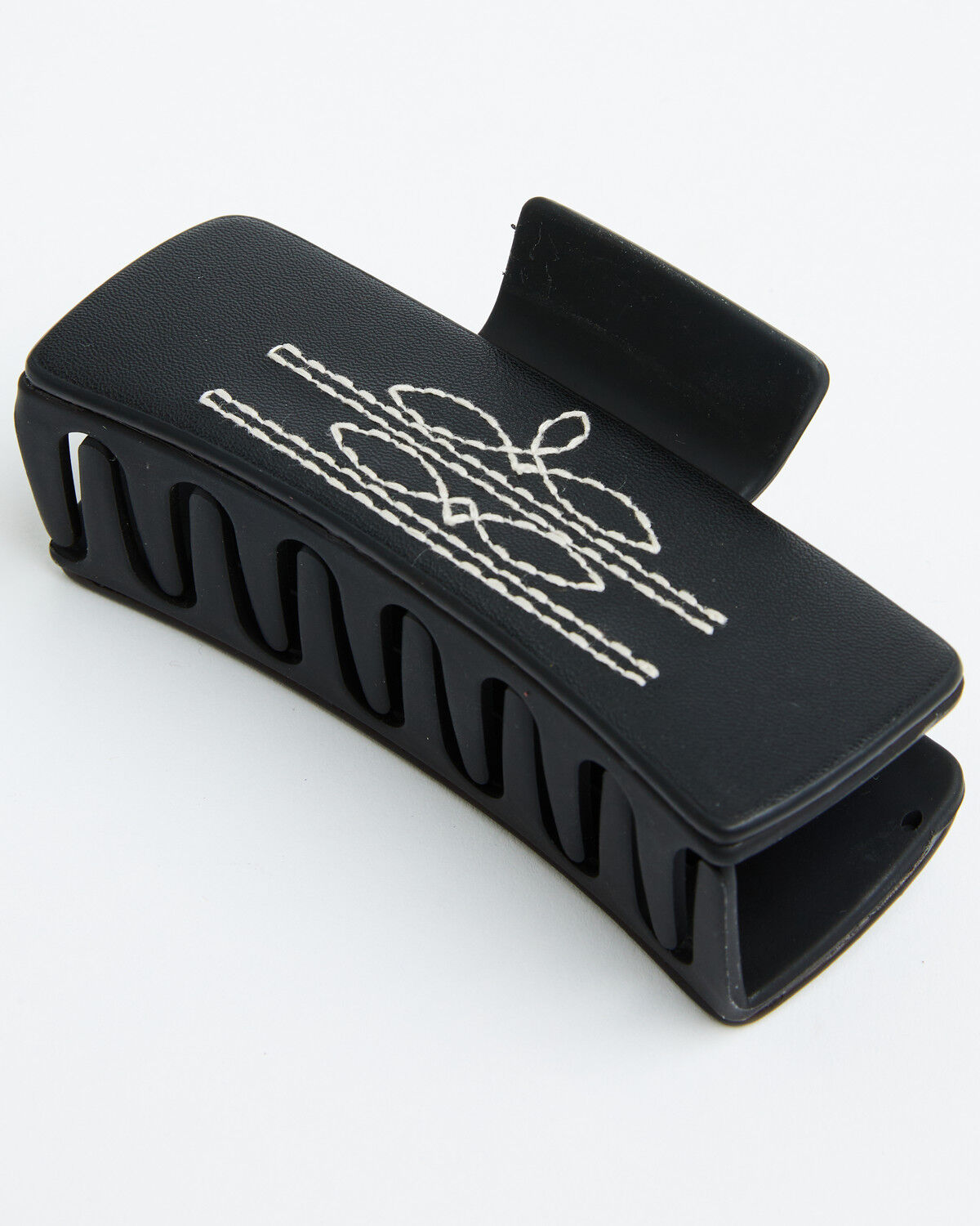 Image #3 - Shyanne Women's Lita Boot Stitch Hair Claw Clip, Black, hi-res