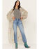 Image #1 - Shyanne Women's Printed Woven Kimono, Sage, hi-res