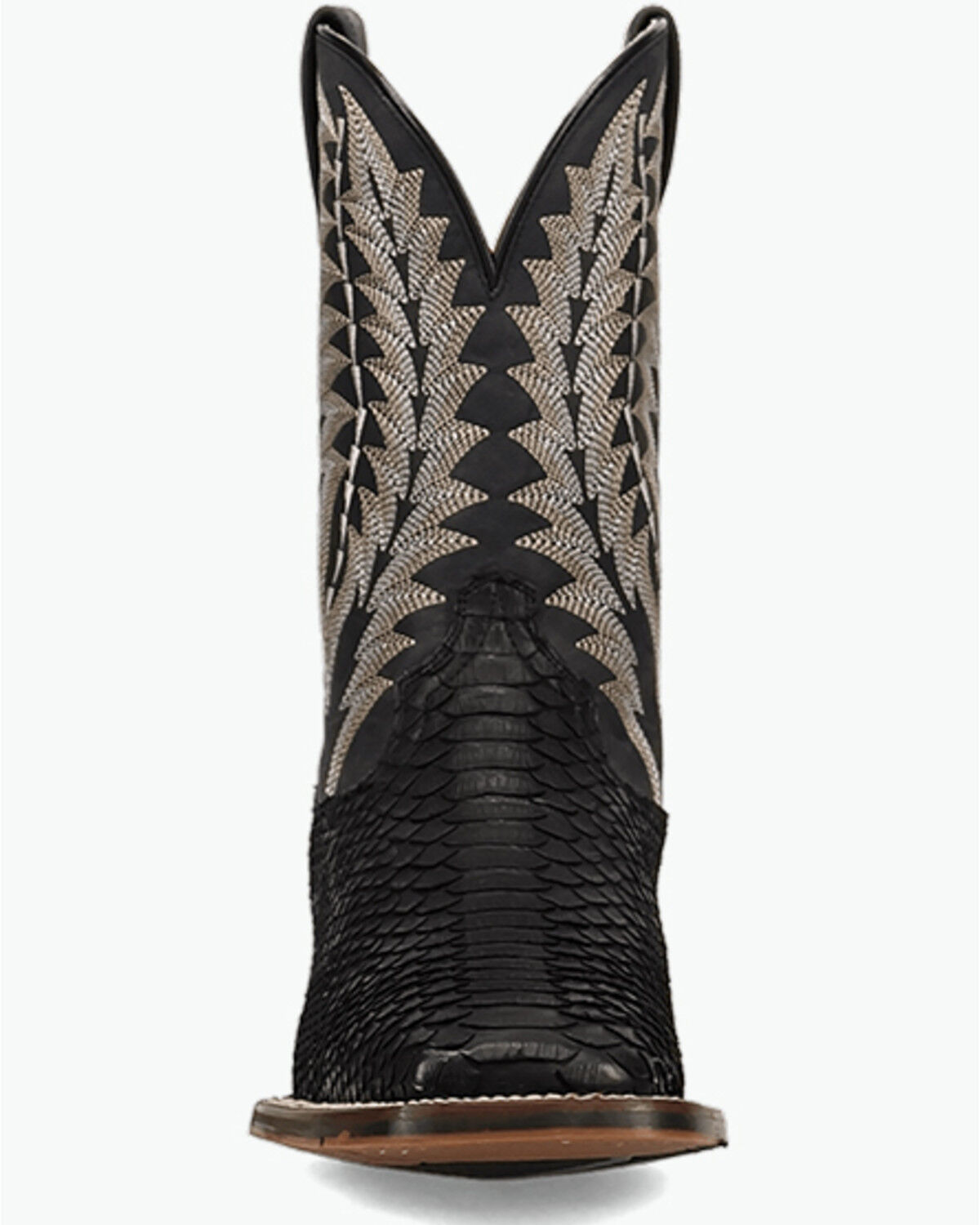 Image #4 - Dan Post Men's Exotic Python Midnight Reign Western Boots - Broad Square Toe, Black, hi-res