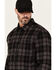 Image #2 - Lucky Brand Workwear Men's Harvest Plaid Print Long Sleeve Button-Down Flannel Shirt, Grey, hi-res