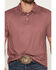 Image #3 - Burlebo Men's Texas Short Sleeve Button-Down Performance Polo Shirt, Maroon, hi-res