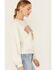 Image #2 - Wrangler Women's Modern Oversized Logo Crewneck Sweatshirt , White, hi-res