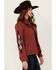 Image #2 - Shyanne Women's Kalo Embroidered Softshell Jacket , Brick Red, hi-res