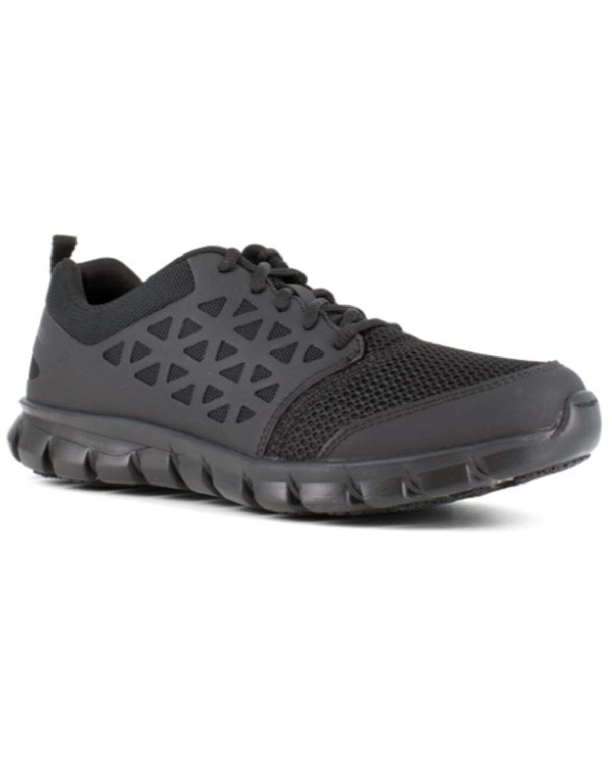 Reebok Women's Sublite Cushion Athletic Work Shoes - Round Toe, Black, hi-res