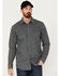 Image #1 - Cody James Men's FR Geo Print Long Sleeve Snap Work Shirt , Charcoal, hi-res