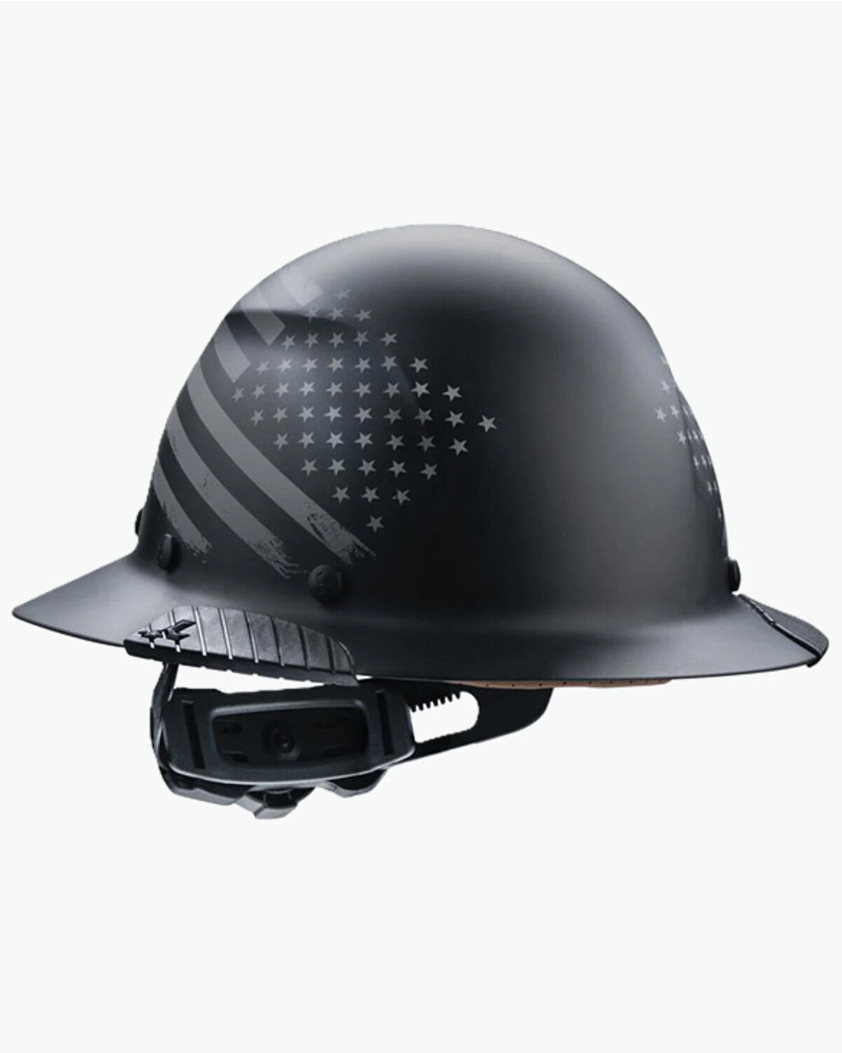 Image #4 - Lift Safety DAX Matte Patriot Full Brim Hard Hat, Black, hi-res