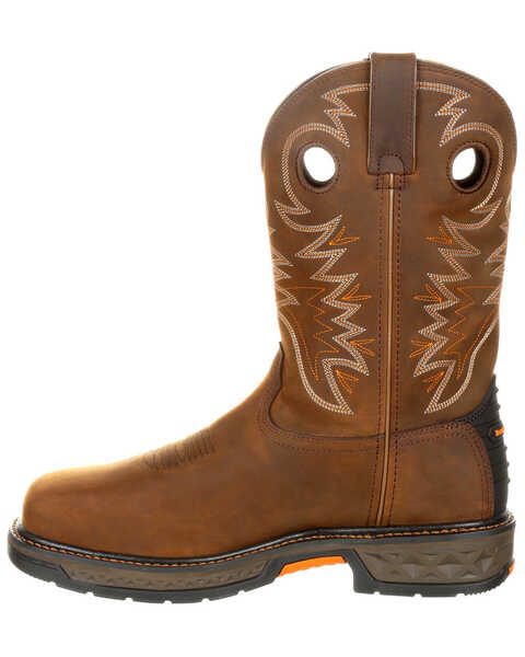 Image #3 - Georgia Boot Men's Carbo-Tec LT Waterproof Western Work Boots - Alloy Toe, Brown, hi-res