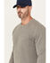 Image #2 - Lucky Brand Workwear Men's Textured Knit Long Sleeve Pocket Tee, Heather Grey, hi-res