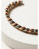 Image #2 - M & F Western Men's Copper & Silver Strike Twisted Cuff Bracelet, Silver, hi-res