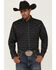 Image #1 - RANK 45&reg; Tiki Room Striped Print Long Sleeve Button-Down Stretch Western Shirt, Black, hi-res