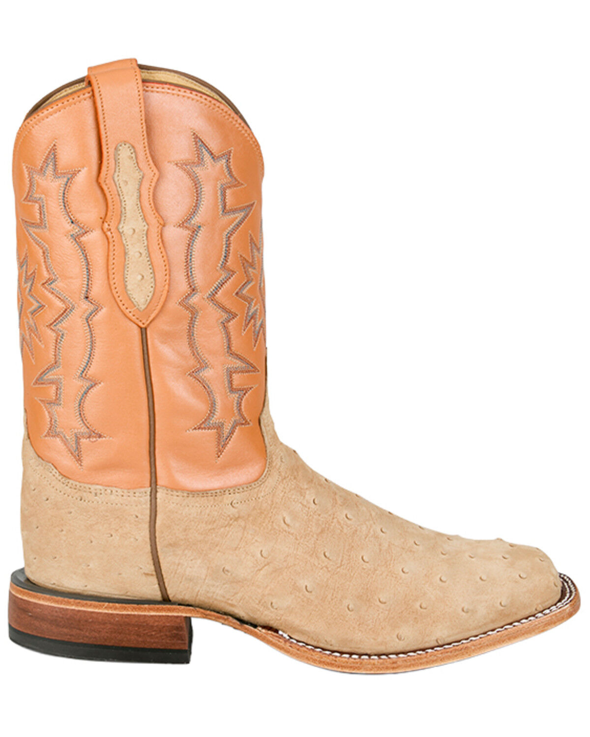 Image #2 - Tony Lama Men's Heritage Carlos Exotic Ostrich Western Boots - Broad Square Toe, Tan, hi-res