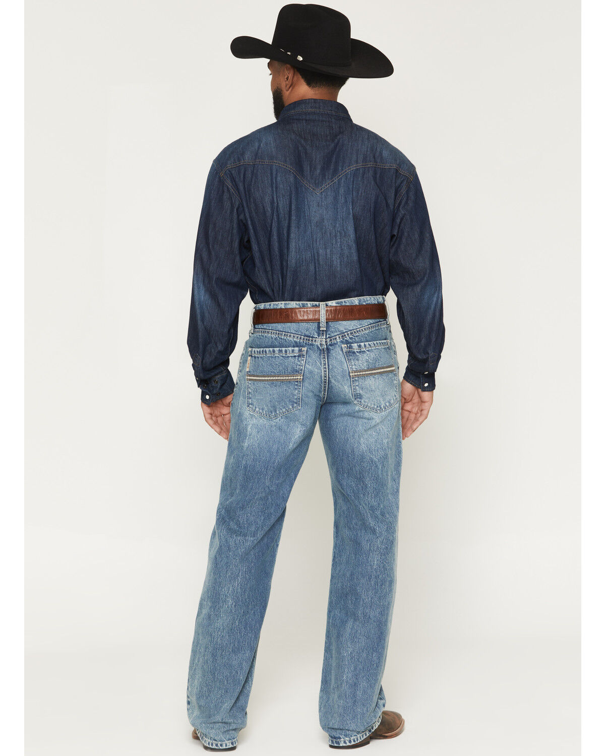 Image #3 - Cinch Men's Grant Light Acid Wash Relaxed Bootcut Rigid Denim Jeans, Indigo, hi-res