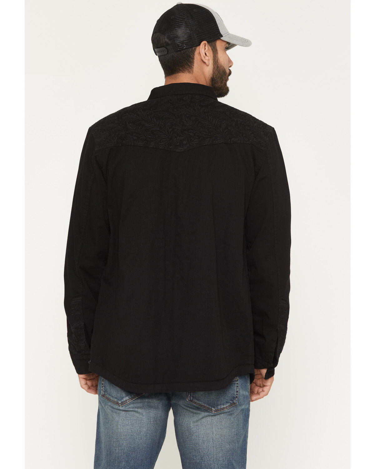 Image #4 - Moonshine Spirit&reg; Men's Searcy Sherpa Lined Embroidered Shirt Jacket, Black, hi-res