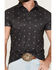 Image #3 - Cowboy Hardware Men's Skull Scatter Short Sleeve Snap Polo, Black, hi-res