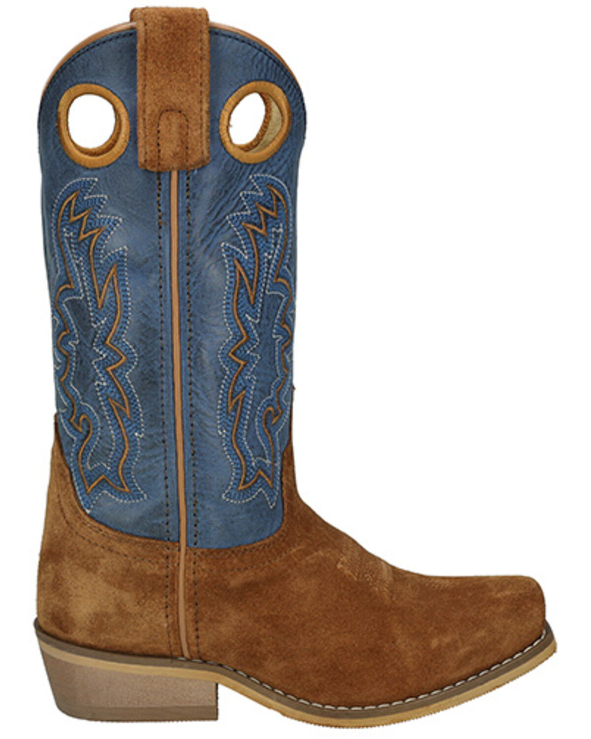 Image #2 - Smoky Mountain Boys' Wichita Western Boots - Square Toe, Brown/blue, hi-res