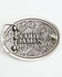 Image #2 - Cody James Men's Scroll Work Deer Belt Buckle, Silver, hi-res