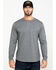 Image #1 - Hawx Men's Big Logo Long Sleeve T-Shirt - Big, Heather Grey, hi-res