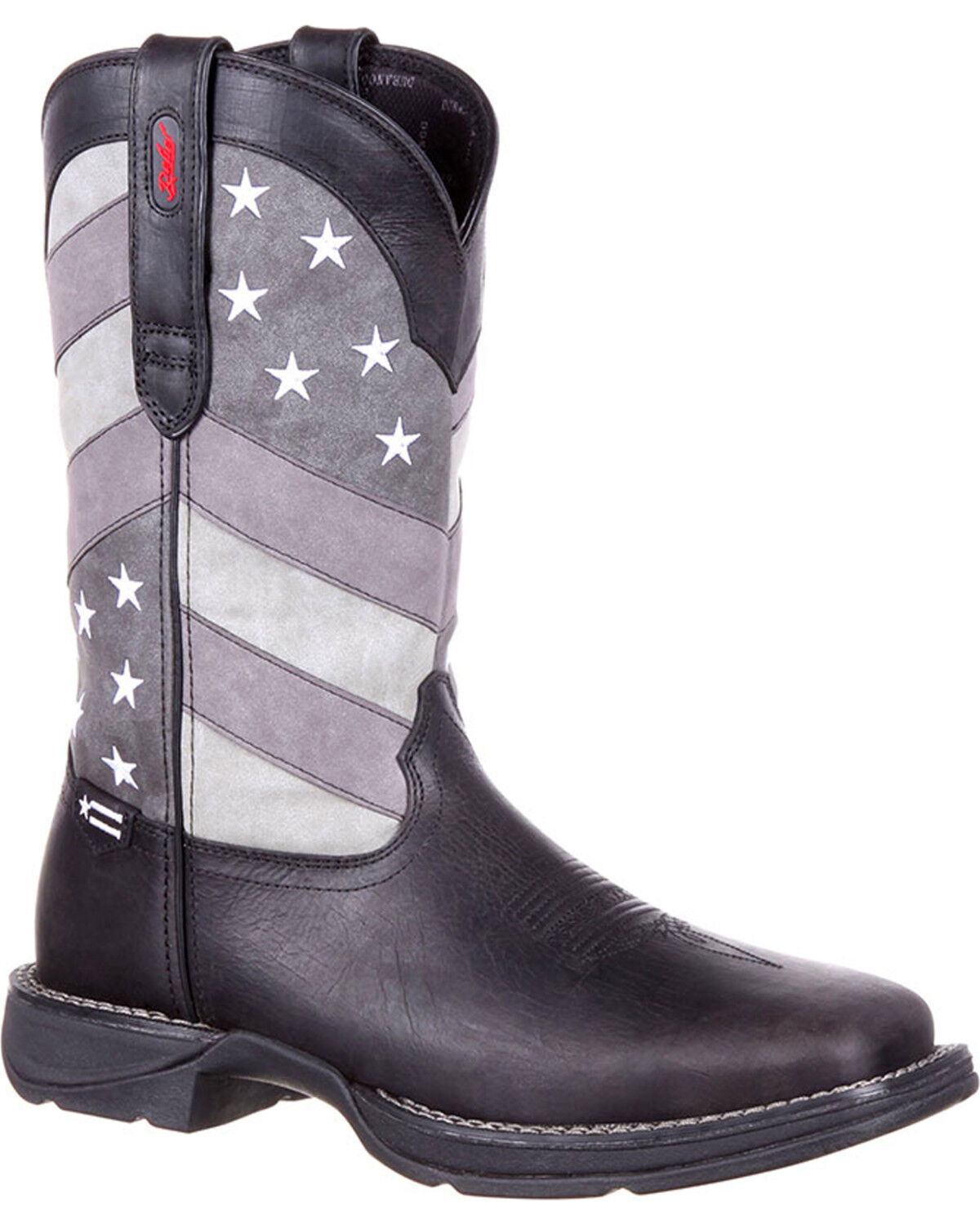 Rebel by Durango Men's Faded Flag Western Boots, Black, hi-res