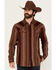 Image #1 - Moonshine Spirit&reg; Men's Whiskey Tango Striped Long Sleeve Snap Western Shirt, Burgundy, hi-res