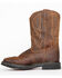 Image #5 - Cody James&reg; Men's Broad Square Toe Western Work Boots, Brown, hi-res