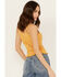 Image #4 - Cleo + Wolf Women's Rib Knit Henley Tank, Light Yellow, hi-res