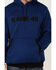 Image #4 - RANK 45&reg; Men's Ranhan Logo Hooded Sweatshirt, Blue, hi-res