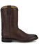 Image #2 - Justin Men's 10" Ted Roper Western Boots - Medium Toe, Dark Brown, hi-res