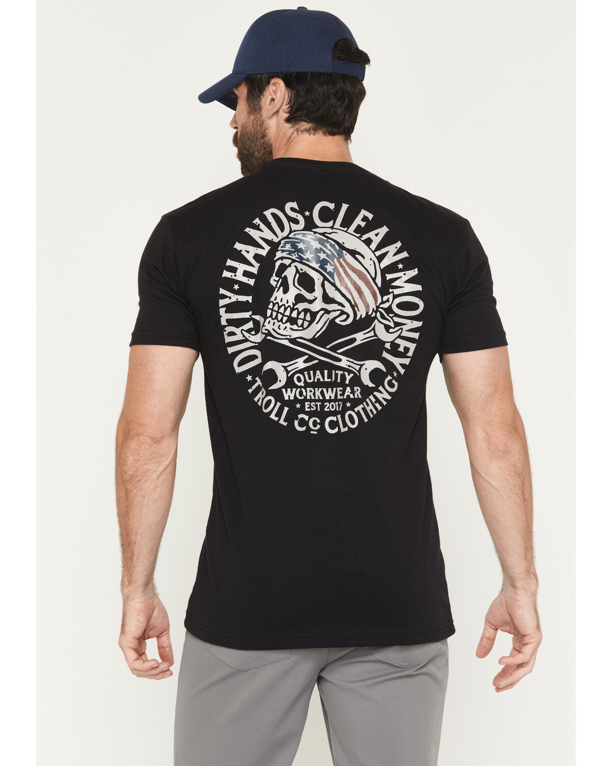 Image #1 - Troll Co Men's DHCM Pirate Short Sleeve Graphic T-Shirt, Black, hi-res