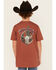 Image #4 - Cody James Boys' Steer Head Short Sleeve Graphic T-Shirt , Rust Copper, hi-res