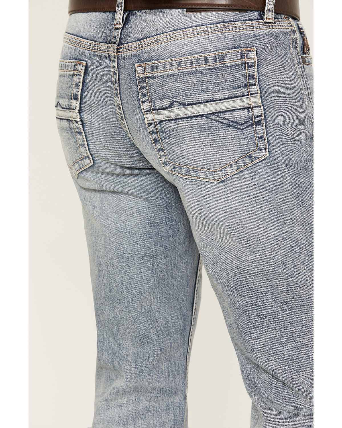 Image #4 - RANK 45&reg; Men's Wild Horse Stackable Straight Stretch Denim Jeans, Light Medium Wash, hi-res
