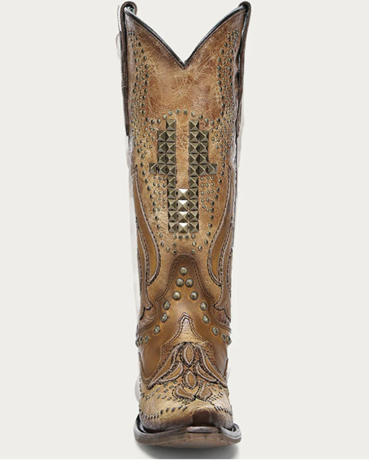 Image #3 - Corral Women's Bull Skull Western Boots - Snip Toe, Sand, hi-res