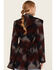 Image #4 - Cripple Creek Women's Southwestern Print Hooded Wrap Jacket, Wine, hi-res